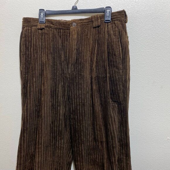 Men's Antonello Za Corduroy Wide Leg Trousers Size 50 Made In Italy - Picture 2 of 12